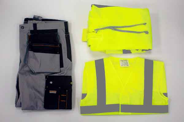 workwear at Printigo, blank items waiting to be produced.