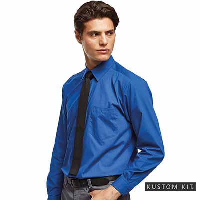 Kustom Kit Long Sleeve shirts for corporate wear, printed or embroidered in Stirchley and Birmingham